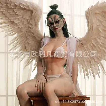 New Arrival Men's Masturbator - Independent Site Exclusive Figure Invisible Wings Alien Full Body Solid Silicone Doll thumbnail 3