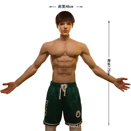 Realing 175cm 1:1 Life-Size Male Figure Lovan - Silicone Head + Silicone Body thumbnail 2