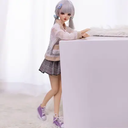 Realistic Silicone Female BJD Doll for Men with Skeleton, Anime 2D Figure, Small Size, Insertable thumbnail 3