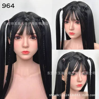 厂家直销高品硅胶头雕可口可插入实体娃娃硅胶植发脸型可选妆容 thumbnail 2