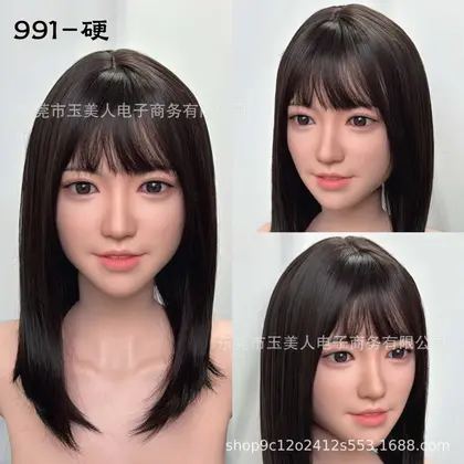 厂家直销高品硅胶头雕可口可插入实体娃娃硅胶植发脸型可选妆容 thumbnail 4