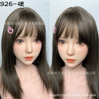 厂家直销高品硅胶头雕可口可插入实体娃娃硅胶植发脸型可选妆容 background preview